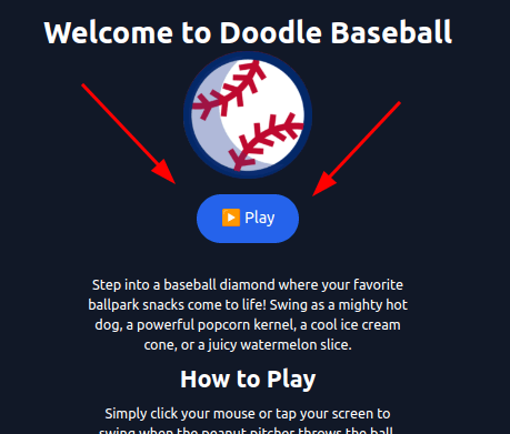 Launch Doodle Baseball Game