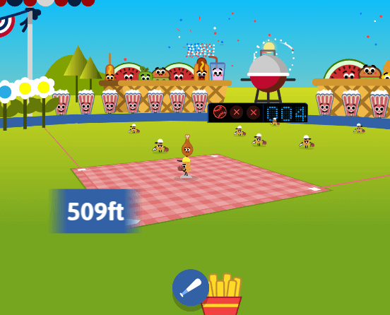 Score Runs in Doodle Baseball